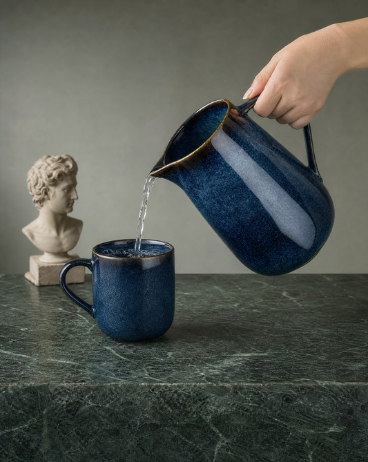 Navy Ceramic Jug 1.7L