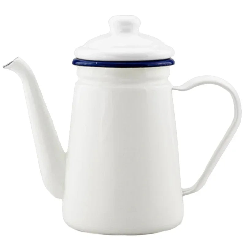 1.1L Vintage Enamel Coffee Pot – Traditional Stove Top Coffee & Tea Pot | Available in Red or White