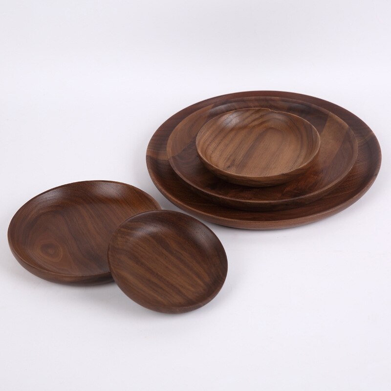 Wooden Serving Tray Tableware Plate for Snacks Dessert Food Storage Tea Coffee Breakfast Tray Hotel Home Wood Serving Trays