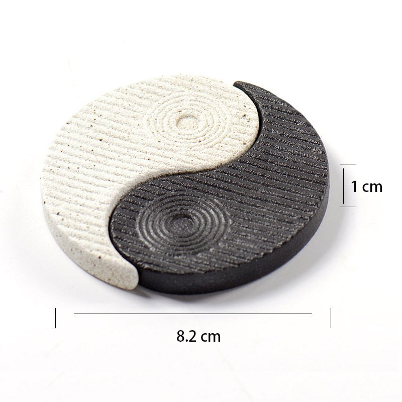 Yin Yang Cosater Silicone Mold Concrete Tea Cup Tray Mould Handmade Desktop Decoration Tools