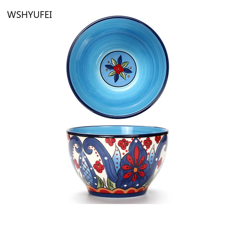 Creative Color Ceramic Plate Home Kitchen Restaurant Tableware Dinner Dish Cake Sushi Steak Western Food Plate Mug with Handle