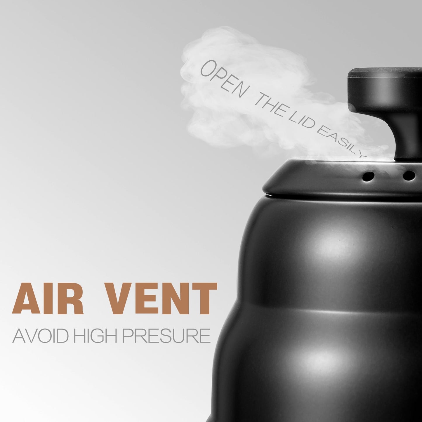 Gooseneck Coffee Kettle with Thermometer 1L and 1.2L - Silver and Black