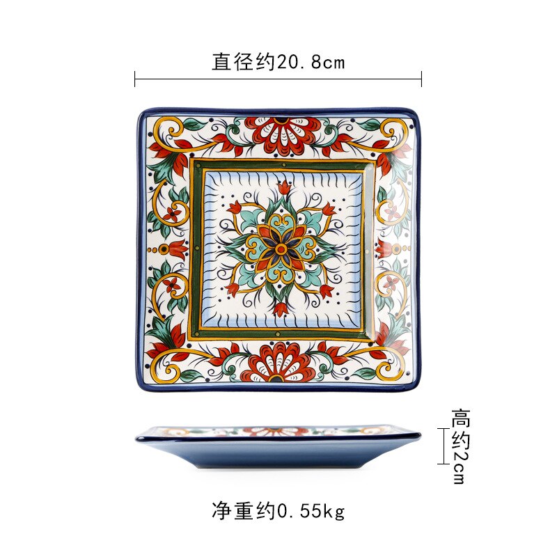 Dishes For Serving Dinner Plates Ceramic Western Plates Steak Noodles Plate Bowl Plates For Food Ceramic Tableware Dinnerware