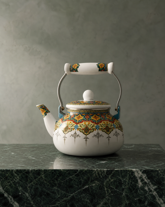 2L Vintage Enamel Tea Kettle