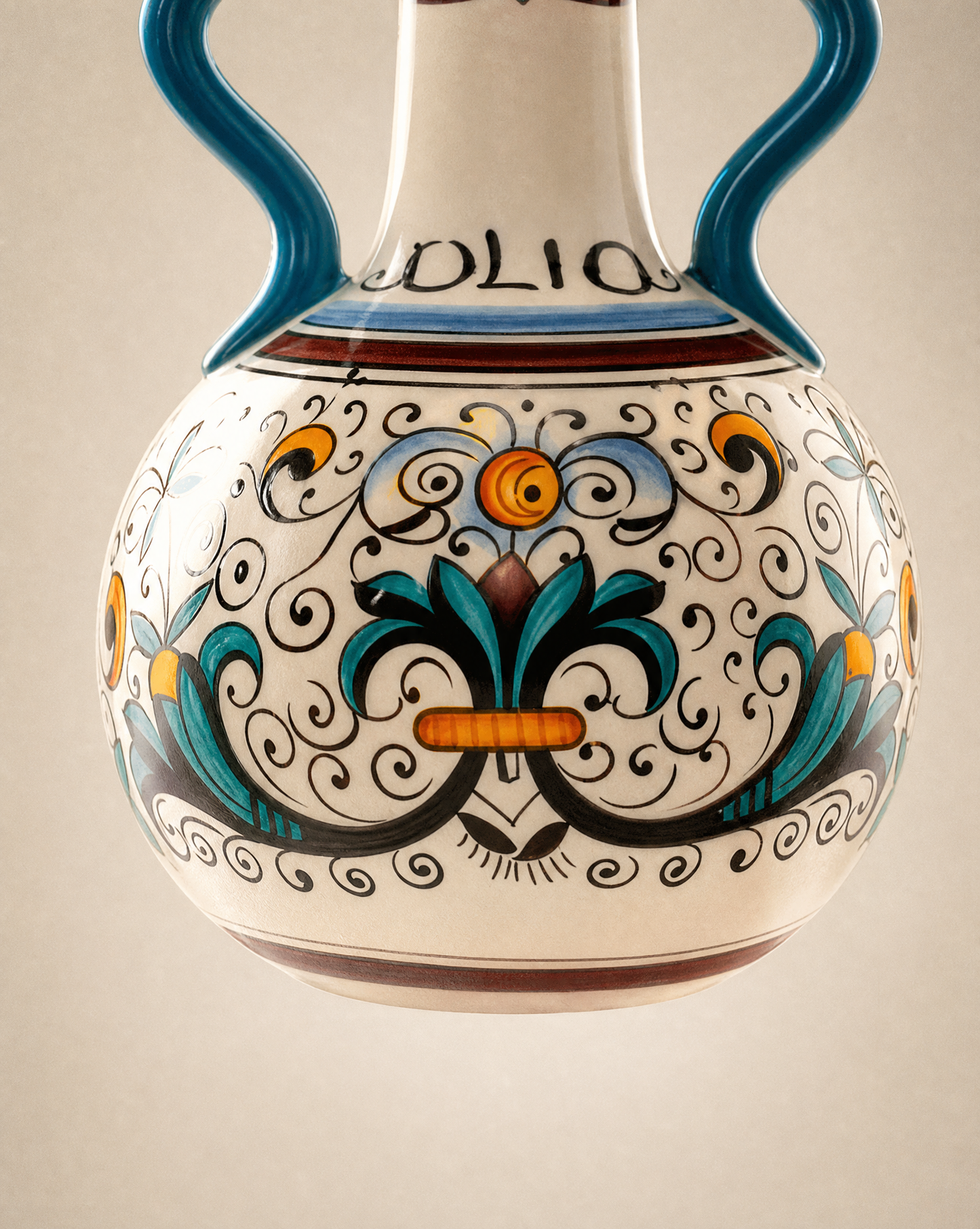Ceramic Olive Oil Dispenser Bottle | Mediterranean Kitchen Oil Cruet - Mediterranean 500 ml