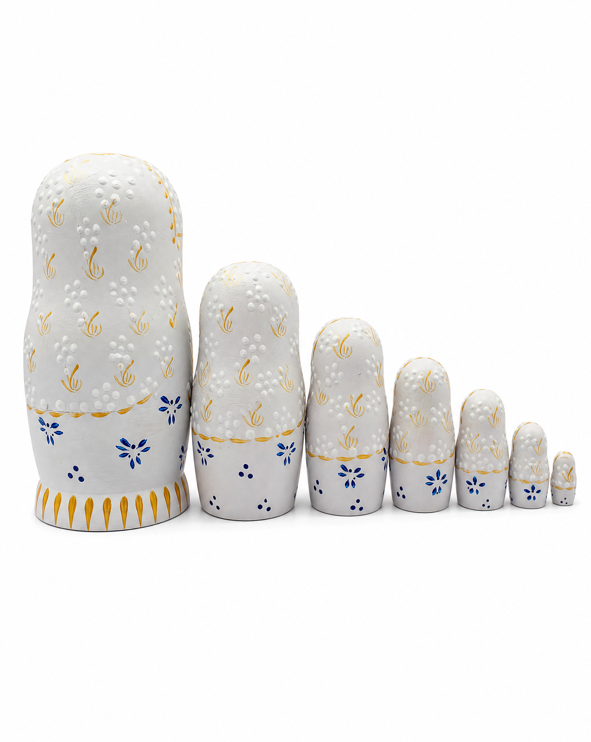 Set of 7 Traditional Russian Nesting Dolls (Matryoshka) – Hand-Painted Wooden Babushka Dolls | Collectible Home Décor & Gift