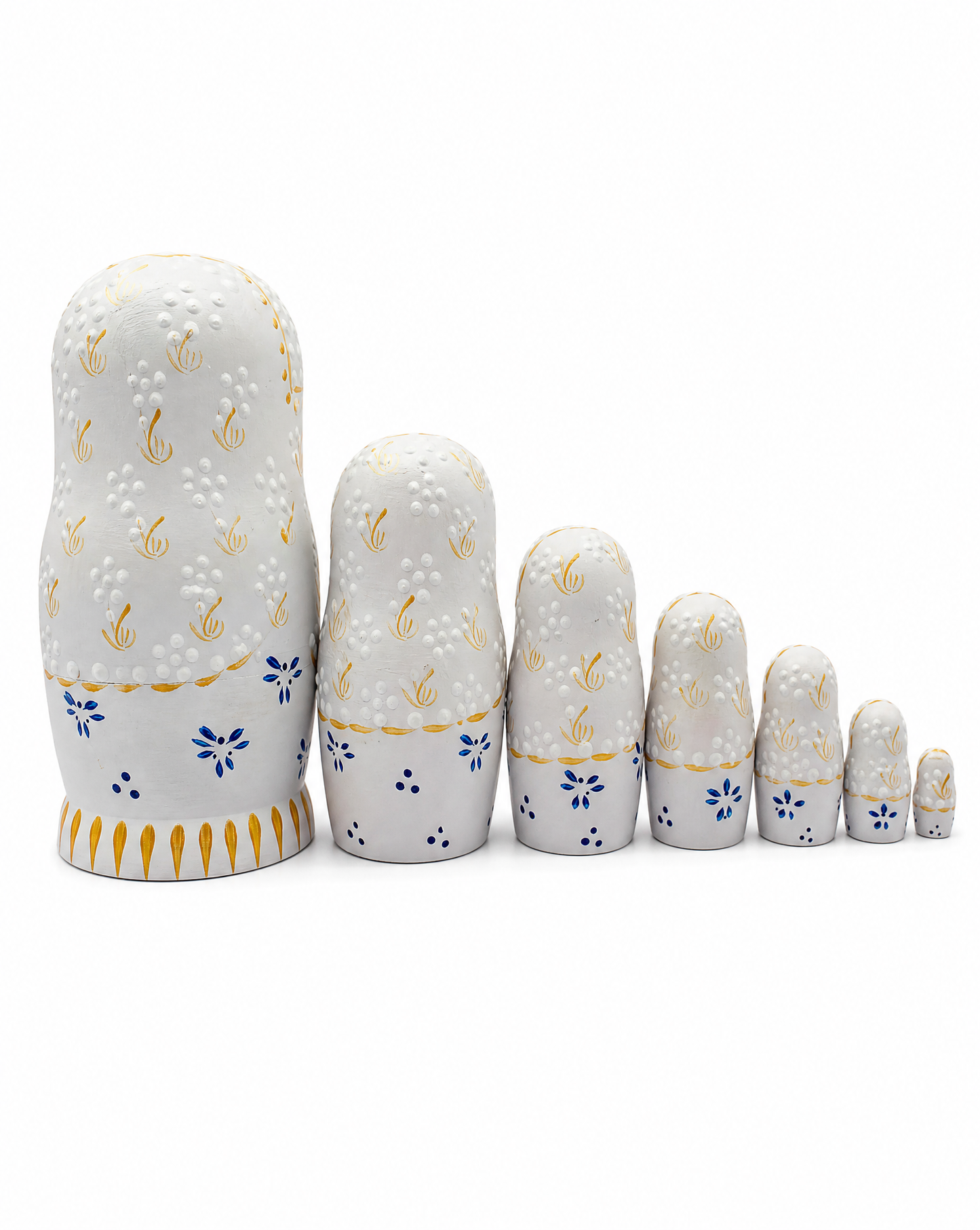 Set of 7 Traditional Russian Nesting Dolls (Matryoshka) – Hand-Painted Wooden Babushka Dolls | Collectible Home Décor & Gift