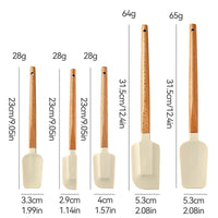 Silicone Spatula Set with Wooden Handles – Set of 5 Heat-Resistant Kitchen Utensils 
