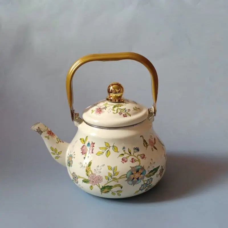 1.5L Enamel Enamel Teapot Boiling Kettle Cold Water Teapot Open Flame Induction Stoves Electric Pottery Stoves Universal