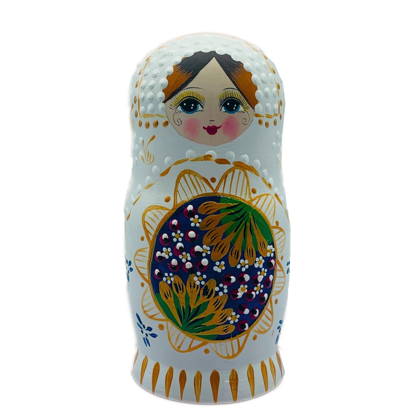 Set of 7 Traditional Russian Nesting Dolls (Matryoshka) – Hand-Painted Wooden Babushka Dolls | Collectible Home Décor & Gift