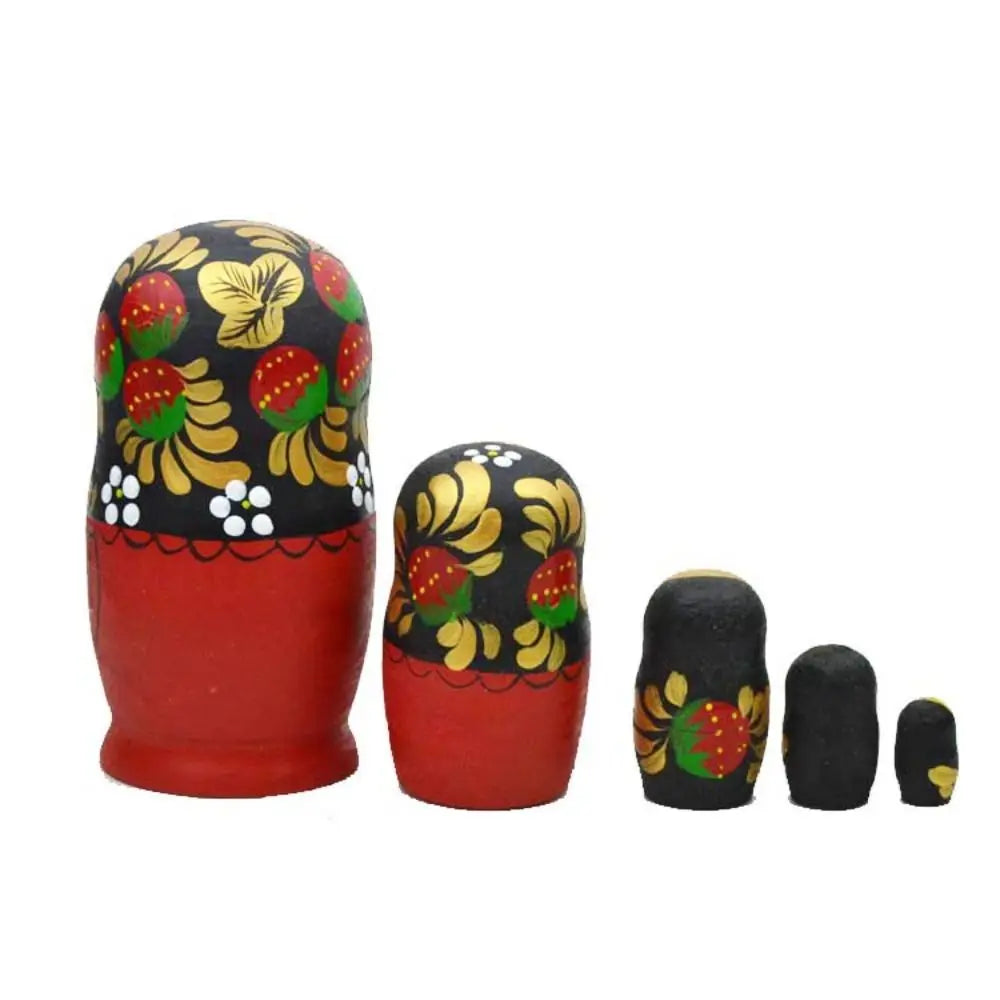 Set of 5 Traditional Russian Nesting Dolls (Matryoshka) – Hand-Painted Wooden Babushka Dolls | Collectible Home Décor & Gift