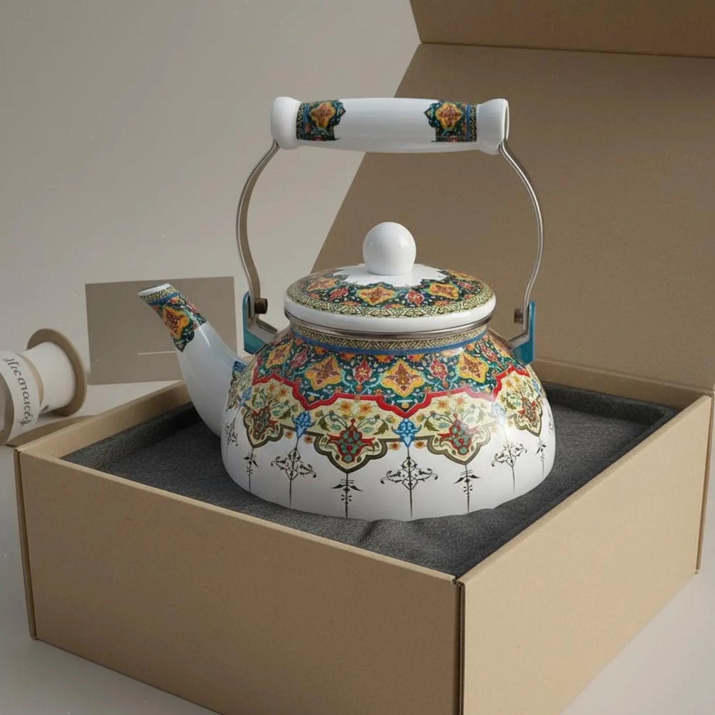 2L Vintage Enamel Tea Kettle