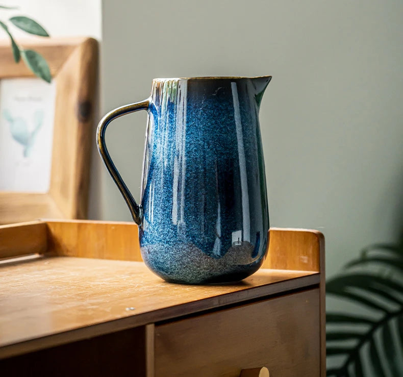 Navy Ceramic Jug 1.7L
