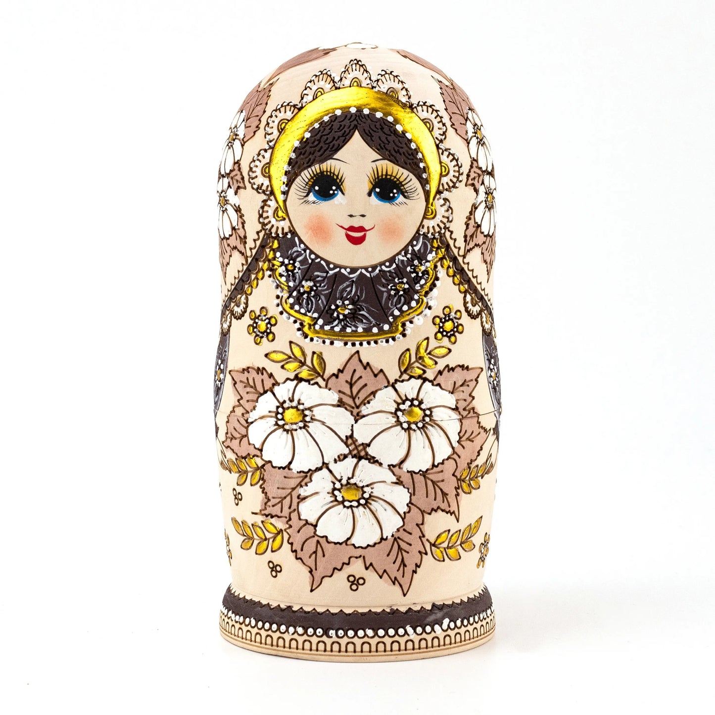 Set of 10 Traditional Russian Nesting Dolls (Matryoshka) – Hand-Painted Wooden Babushka Dolls | Collectible Home Décor & Gift