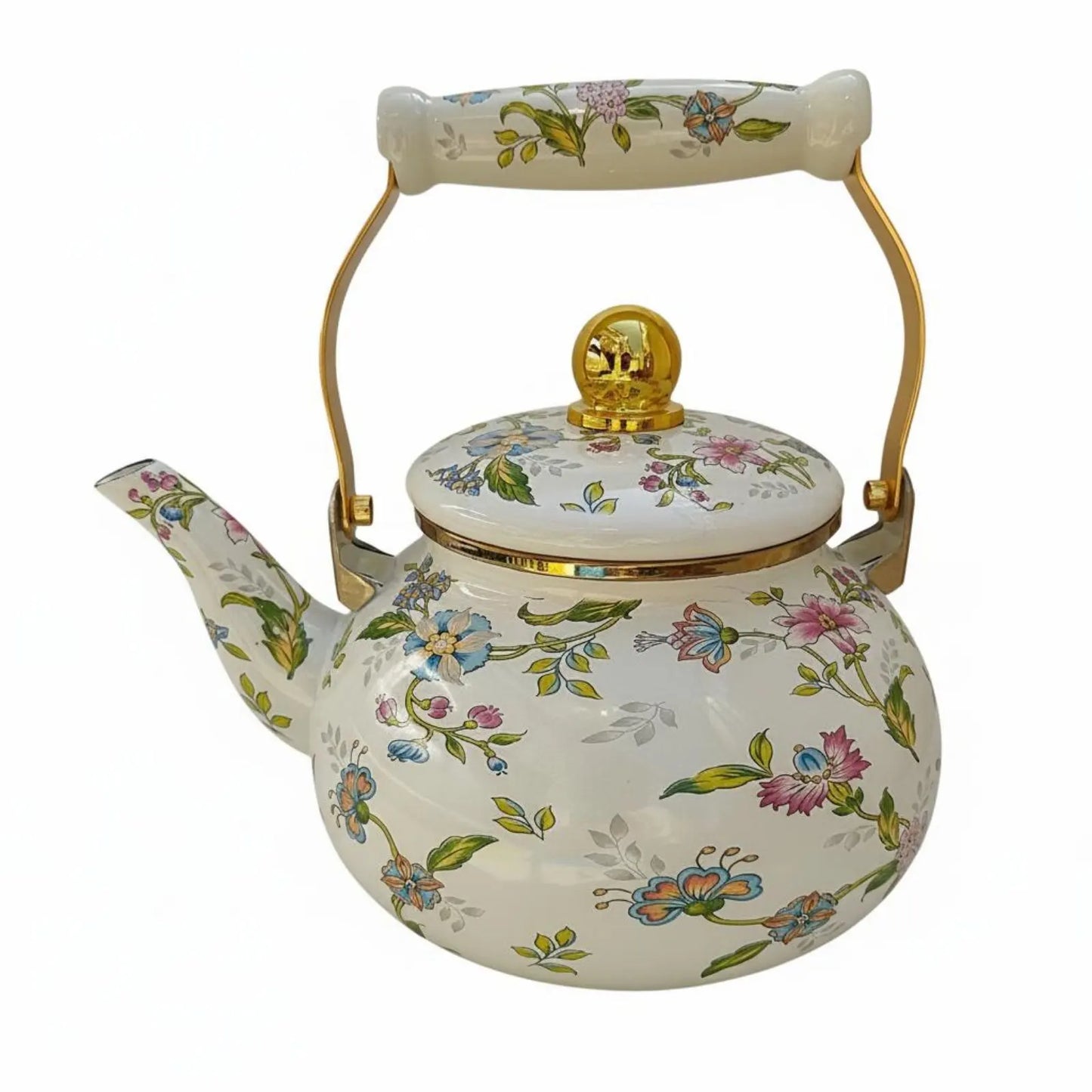 2L Vintage Enamel Tea Kettle
