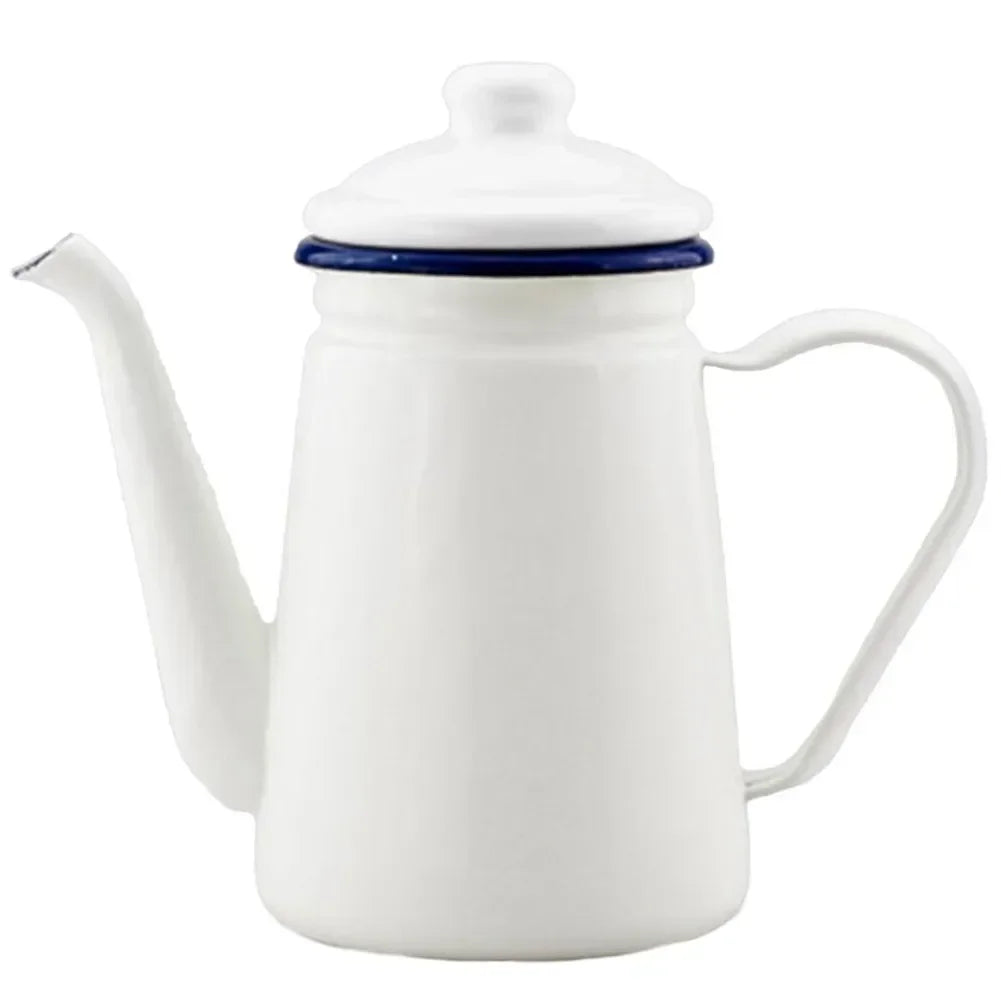 1.1L Vintage Enamel Coffee Pot – Traditional Stove Top Coffee & Tea Pot | Available in Red or White