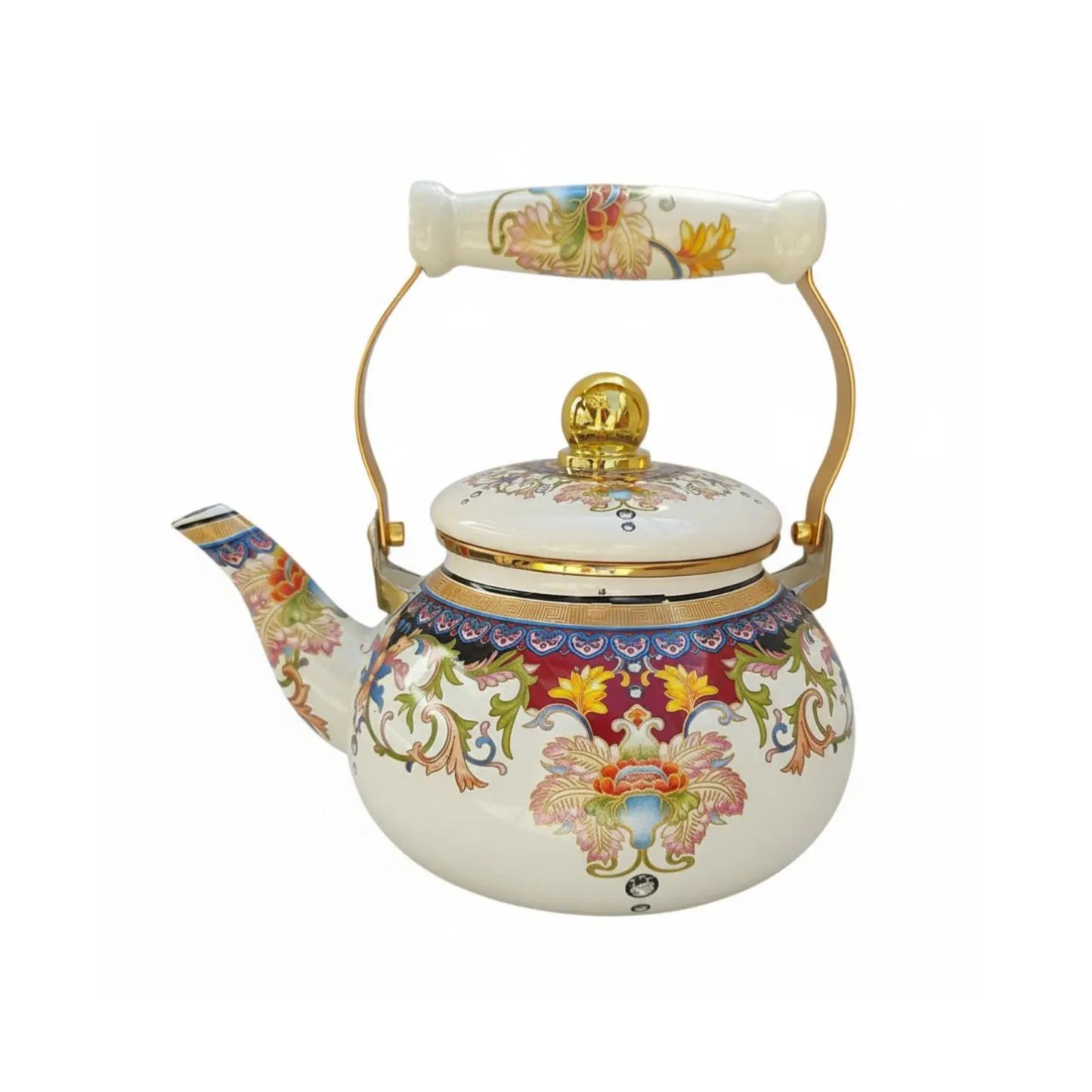 2L Vintage Enamel Tea Kettle
