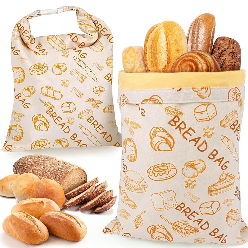 Cotton Beeswax Bags For Bread Storage