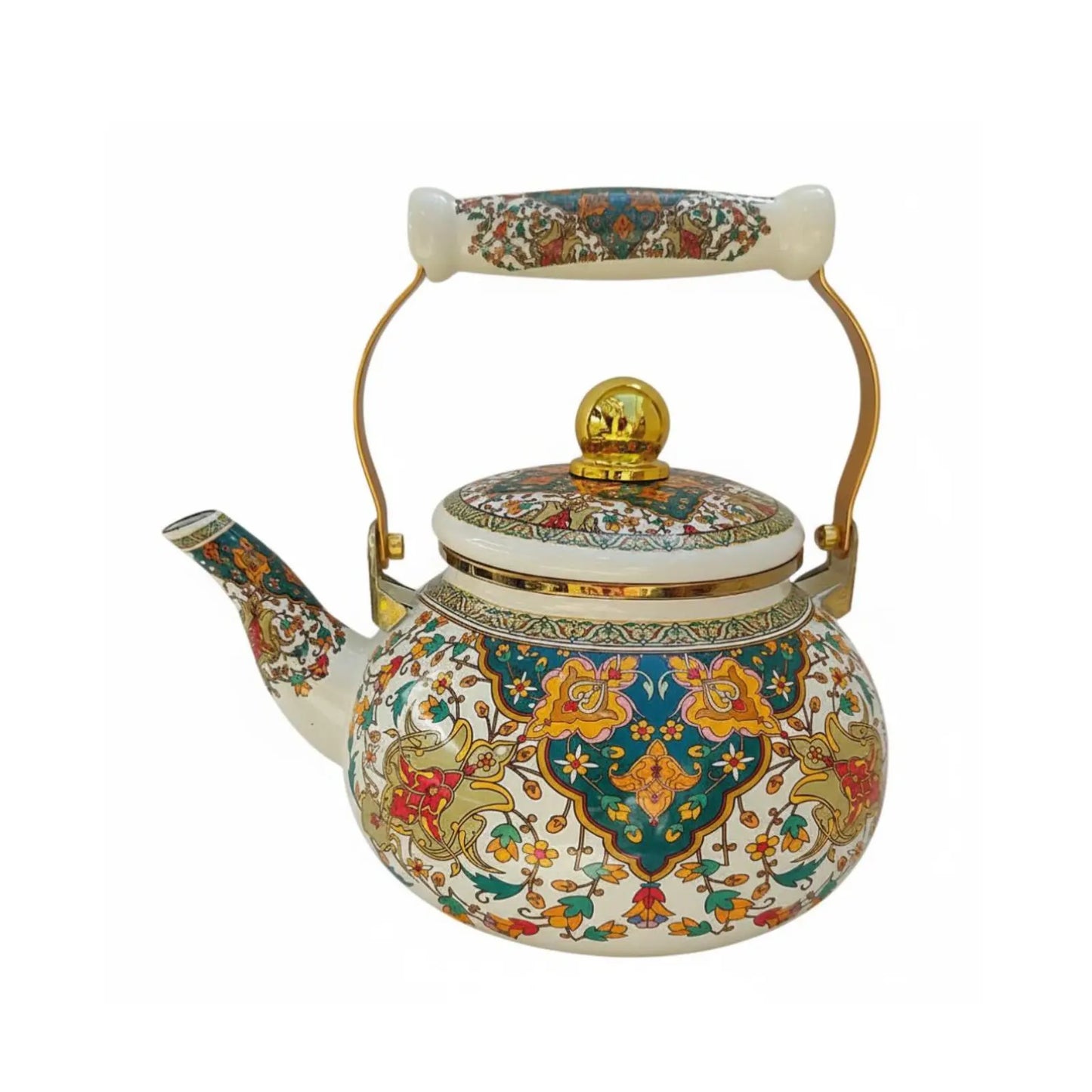 2L Vintage Enamel Tea Kettle
