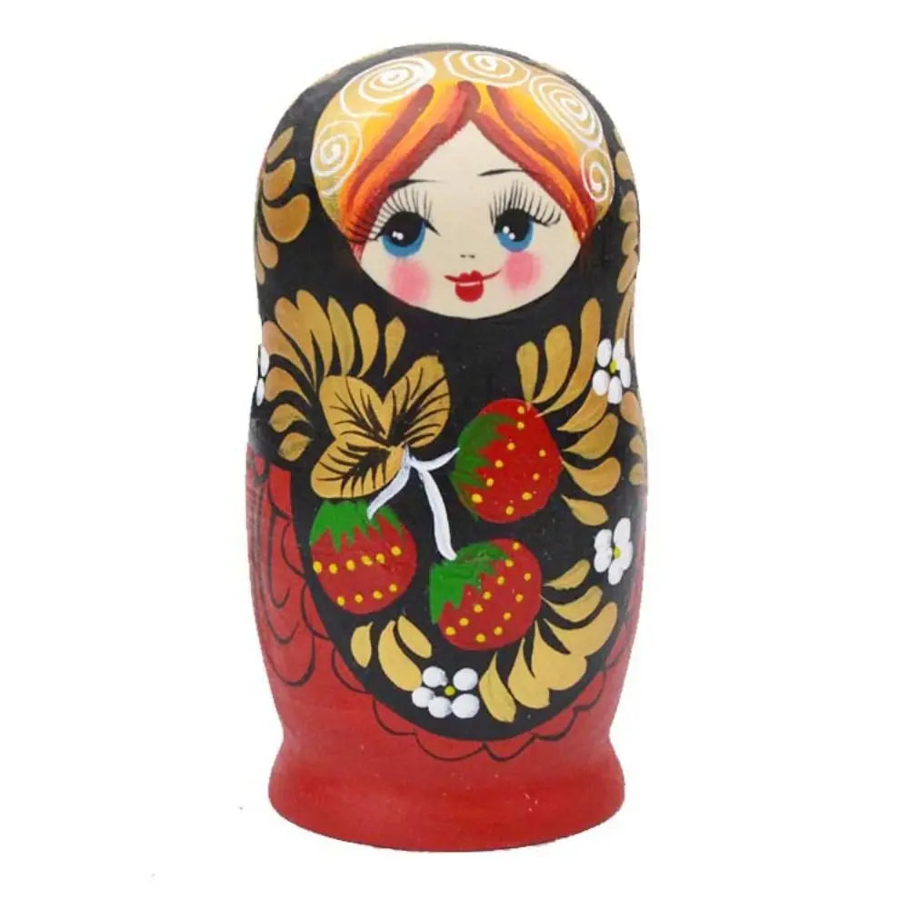 Set of 5 Traditional Russian Nesting Dolls (Matryoshka) – Hand-Painted Wooden Babushka Dolls | Collectible Home Décor & Gift
