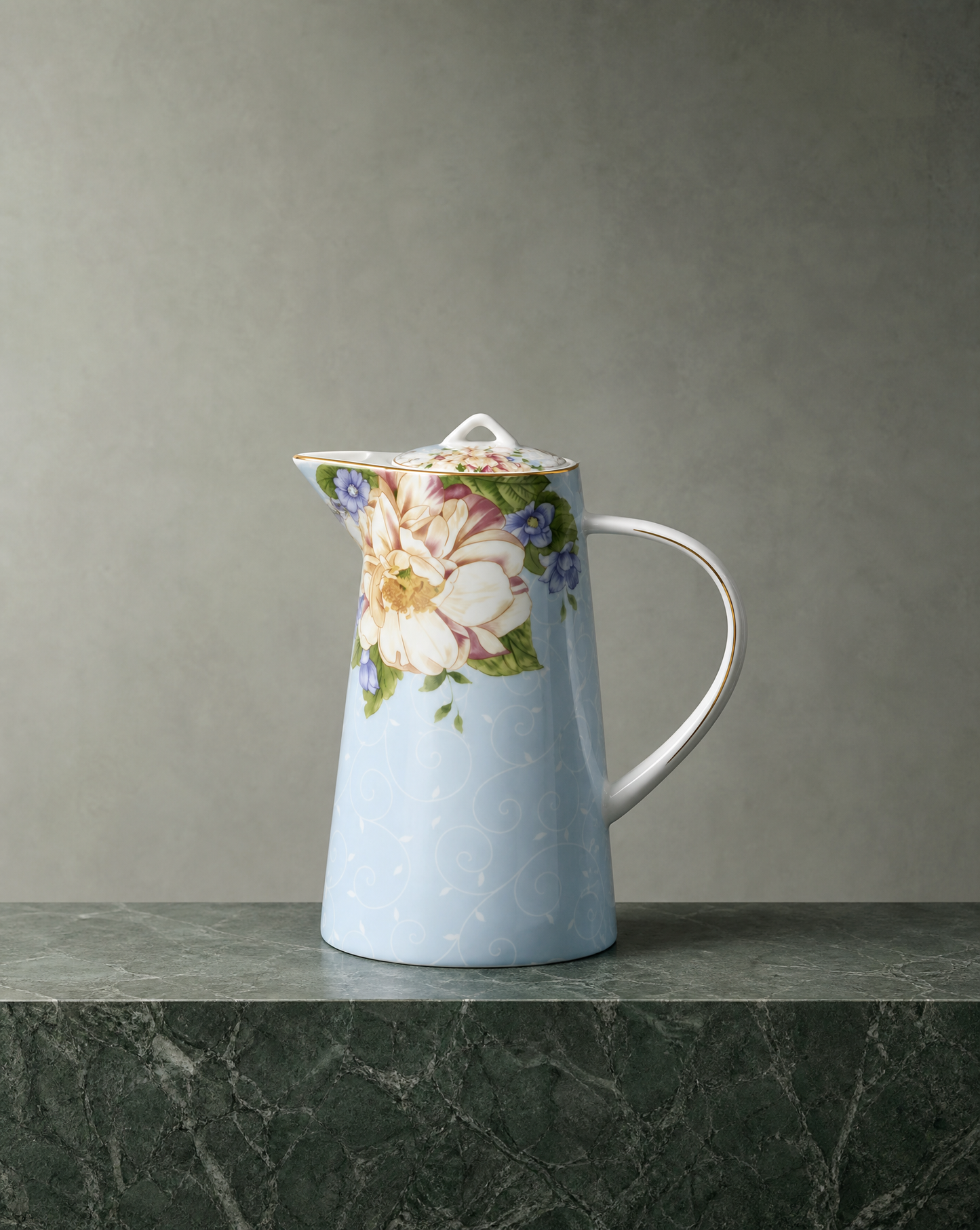 Vintage Floral Porcelain Jug 1.2 L