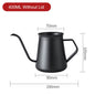 Coffee Pot 400ml Drip Kettle Tea Pot Non-Stick Food Grade Stainless Steel Gooseneck Drip Kettle Swan Neck Thin Mouth With Lid