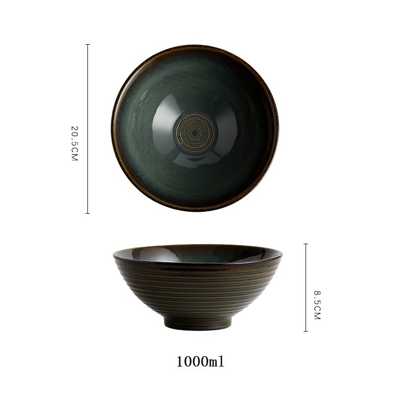 Asian Ceramic Bowl - 1L Capacity - Various Colours - Oyunimade