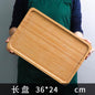 Wooden Bamboo Serving Tray Tea Cup Saucer Trays Fruit Plate Storage Pallet Plate Decoration Japanese Food Rectangular Plate