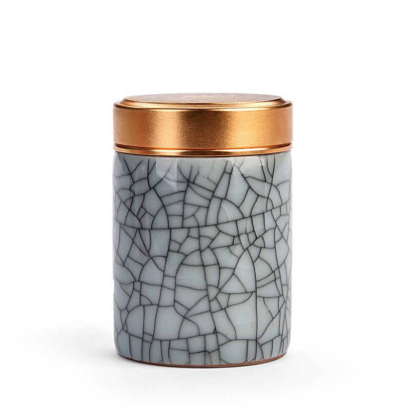Mini Ceramics Tea Caddy oolong Tieguanyin Containers travel tea bag Sealed tea jar coffee Powder canister Household storage tank
