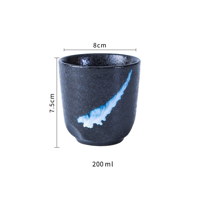 Chinese Tall Ceramic Tea Coffee Mug Without Handle 200 ml