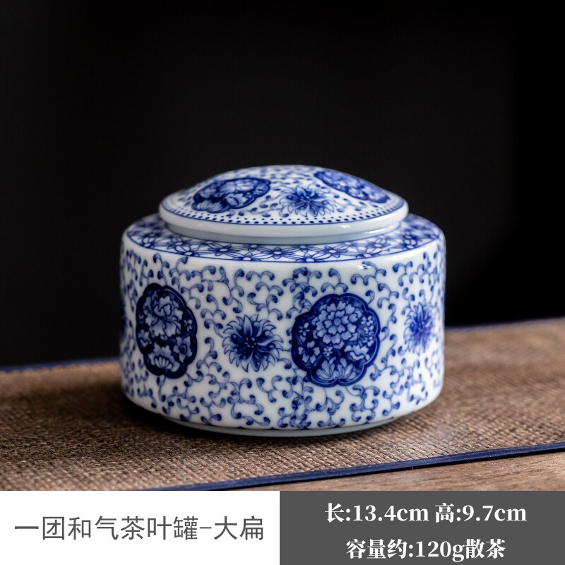 European-style Ceramic Tea Caddy Candy Nut Storage Jar Household Kitchen Storage Jar Crafts Coffee Table Desktop Home Decoration