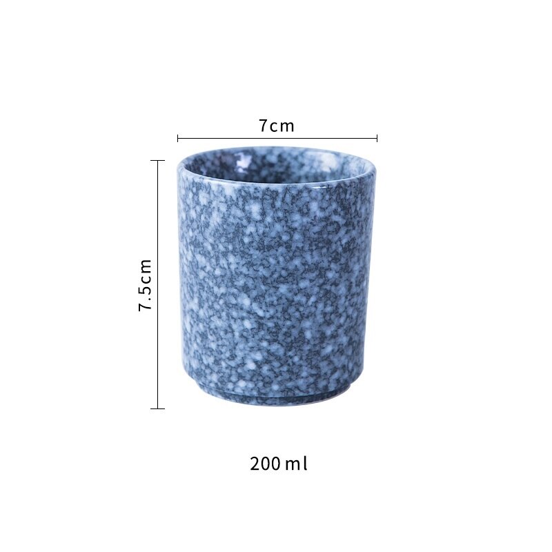 Chinese Tall Ceramic Tea Coffee Mug Without Handle 200 ml