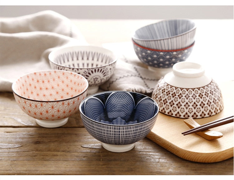 Small Asian Ceramic Bowl - Various Colours