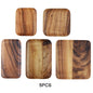 Japanese Acacia Solid Wood Tray Dinner Plate Disc Coffee Tea Tray Fruit Bread Food Dessert Breakfast Plate Square Rectangle