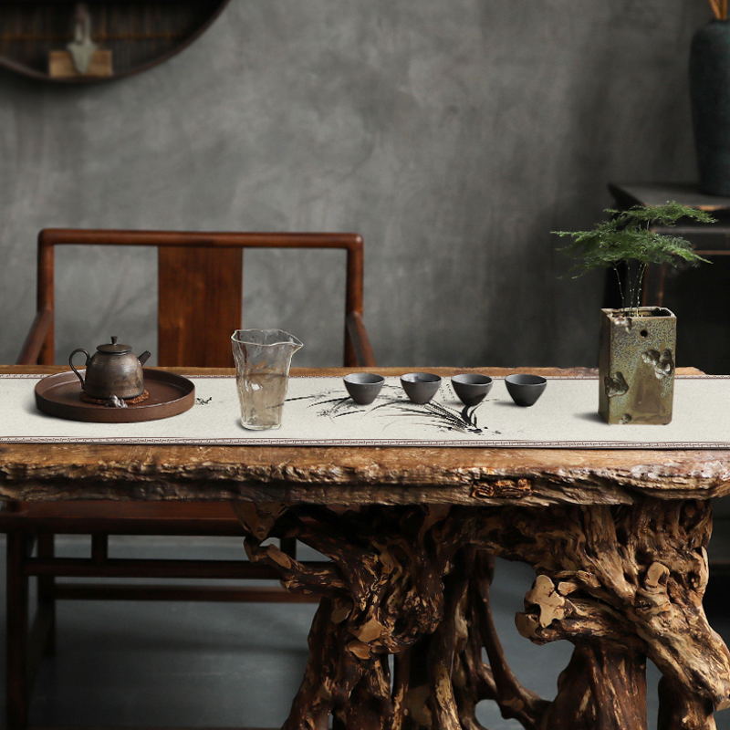 Chinese Ink Style Waterproof Table Runner