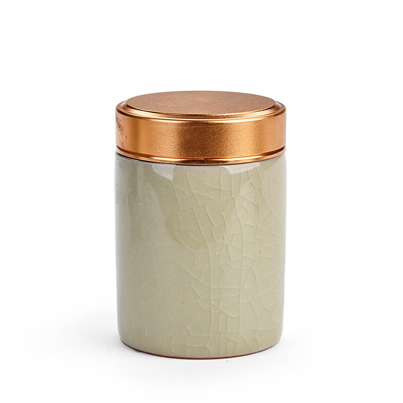 Mini Ceramics Tea Caddy oolong Tieguanyin Containers travel tea bag Sealed tea jar coffee Powder canister Household storage tank