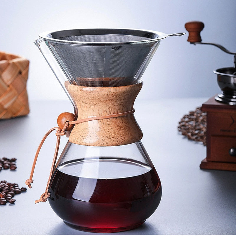 Chemex - Glass Coffee Dripper With Stainless Steel Filter - Various Sizes