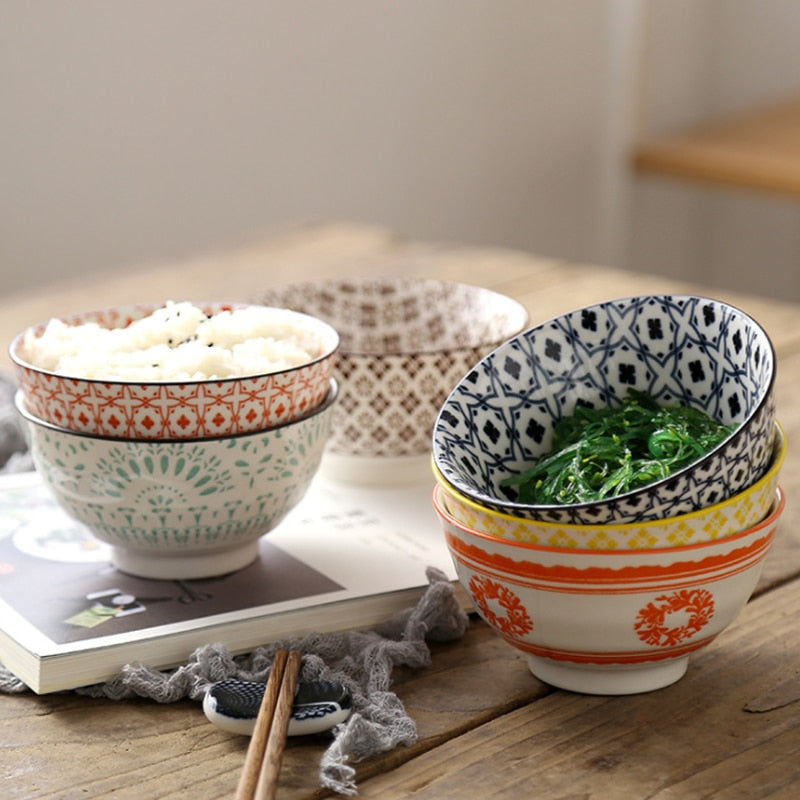 Small Asian Ceramic Bowl - Various Colours