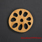 Lotus Shape Drink Coasters Mat Wooden Round Cup Table Mat Tea Coffee Mug Placemat Home Decoration Kitchen Accessories
