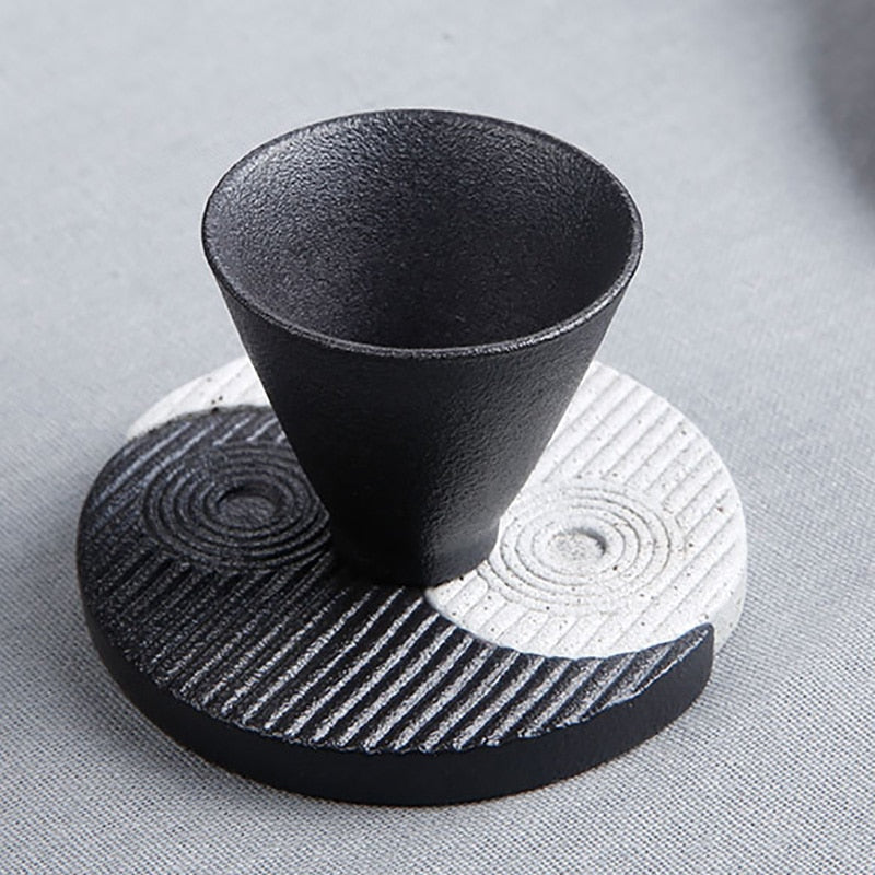 Yin Yang Cosater Silicone Mold Concrete Tea Cup Tray  Mould Handmade Desktop Decoration Tools