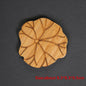 Lotus Shape Drink Coasters Mat Wooden Round Cup Table Mat Tea Coffee Mug Placemat Home Decoration Kitchen Accessories