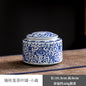 European-style Ceramic Tea Caddy Candy Nut Storage Jar Household Kitchen Storage Jar Crafts Coffee Table Desktop Home Decoration