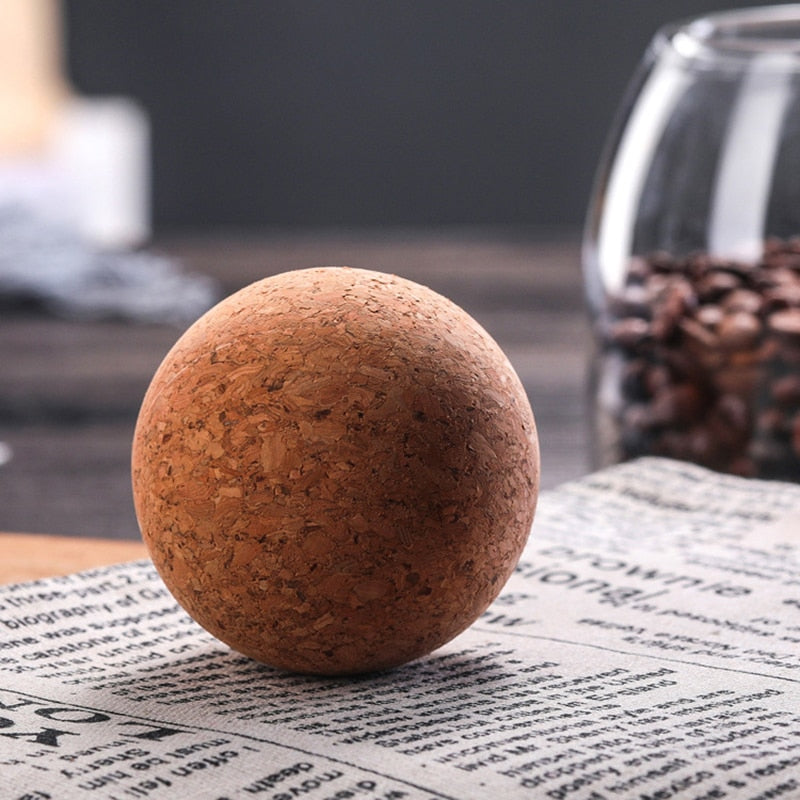 Glass Storage bottle Jars Containers Borosilicate Transparent Lead-Free Sealed Can coffee Tank Grains Creative Round Cork Tea