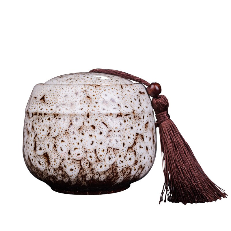 Asian Decorative Round Dry Storage Caddy