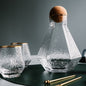 Water Kettle Glass Cups Nordic Geometric Glass Cold Water Jug Set Cup Drinking Ware Simple Household Juice Pot Water Pitcher