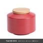 Creative Cute Mini Ceramic Storage Jar with Bamboo Wood Cover Home Portable Travel Tea Caddy Small Objects Jewelry Storage Box