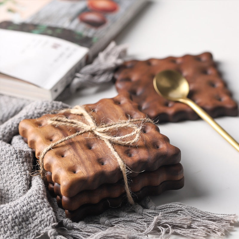 Musowood Wooden Cup Mat Cookie Natural Coaster Tea Coffee Mug Holder Photography Props Mats Crafts Wedding Party Decoration