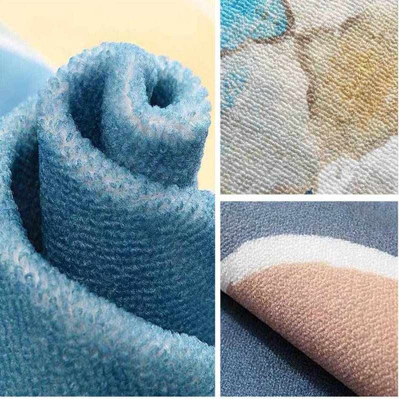 Retro Persian Style Carpets Green Geometric Ethnic Living Room Kitchen Home Decor Area Rugs Bedroom Bedside Hallway Floor Mat