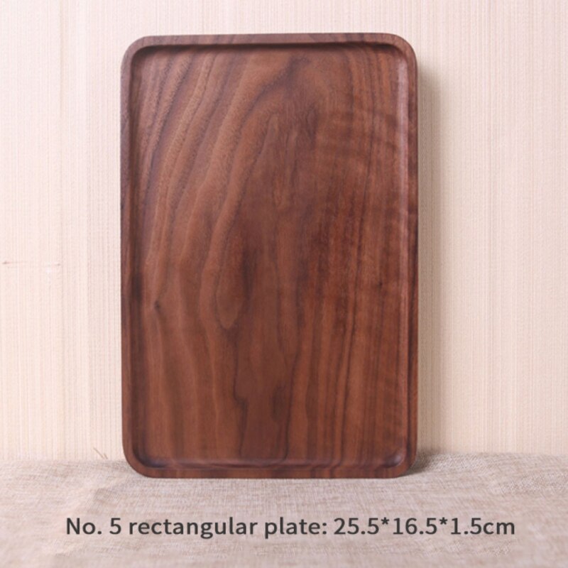 Wooden Serving Tray Tableware Plate for Snacks Dessert Food Storage Tea Coffee Breakfast Tray Hotel Home Wood Serving Trays