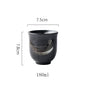 Handpainted Frosted Feel Brush Stroke Stackable Asian Style Drinking Cups 70-200ml